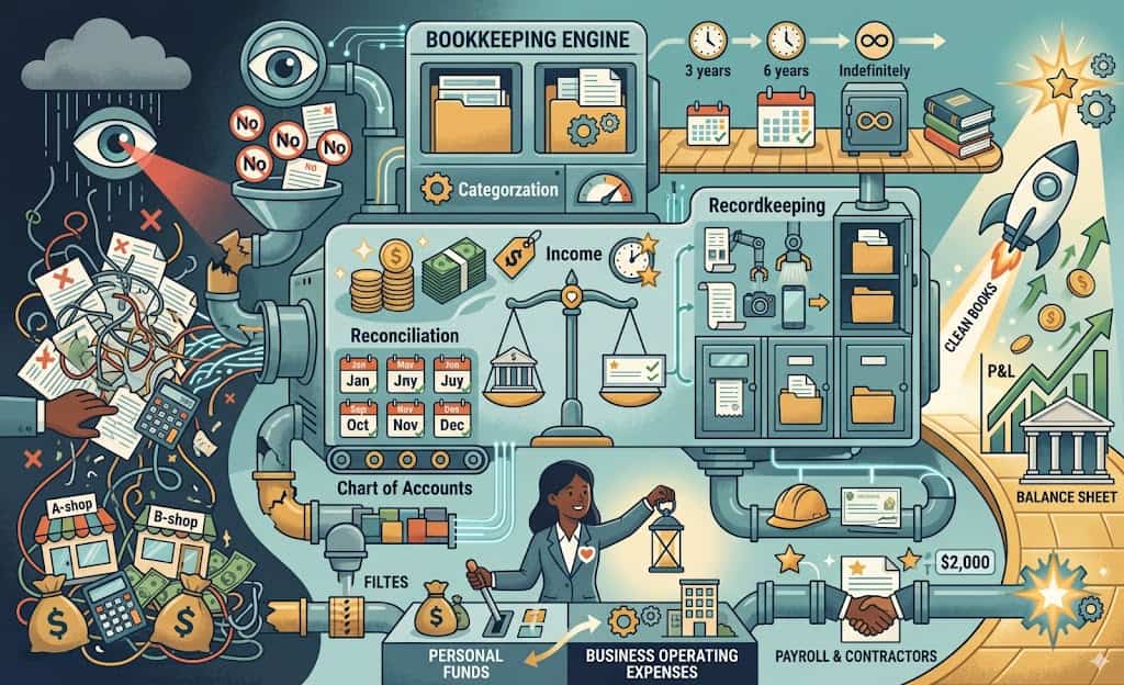 Bookkeeping in the United States: The System That Keeps You Audit-Safe and Profitable in 2026